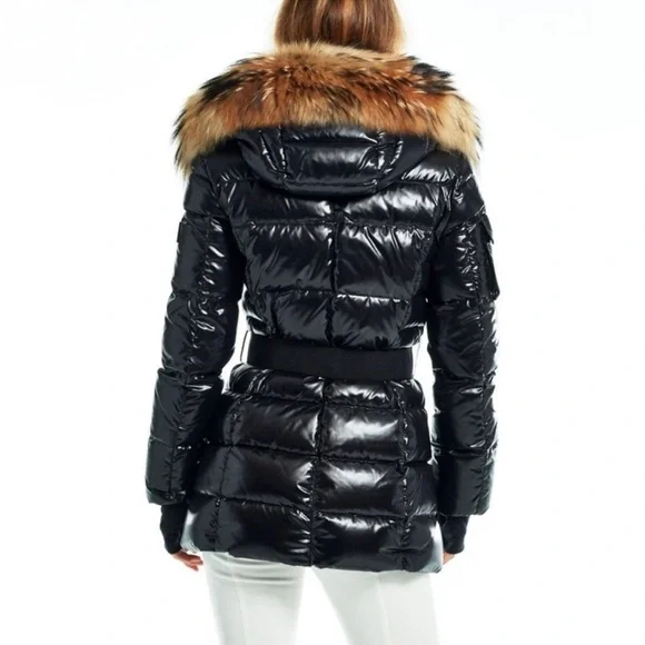 Sam Millenium Real Fur Trim Belted Down Puffer Jacket size XS - Picture 5 of 12